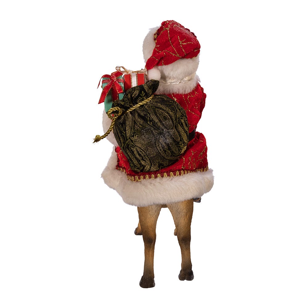 Kurt Adler 11.5-Inch Fabriché™ Santa on Reindeer